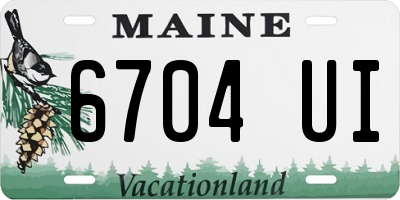 ME license plate 6704UI