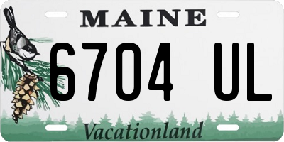 ME license plate 6704UL