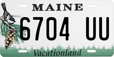 ME license plate 6704UU