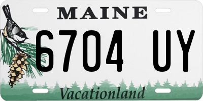 ME license plate 6704UY