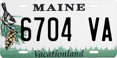 ME license plate 6704VA