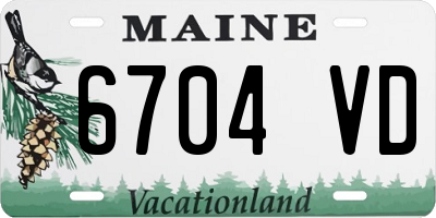 ME license plate 6704VD