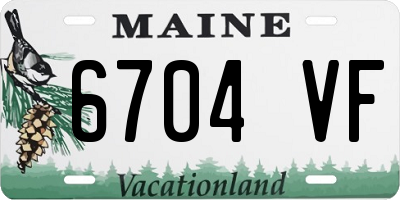 ME license plate 6704VF