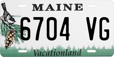 ME license plate 6704VG