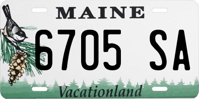 ME license plate 6705SA