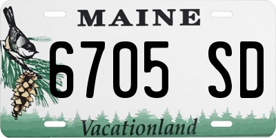 ME license plate 6705SD