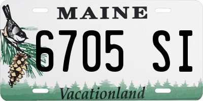 ME license plate 6705SI