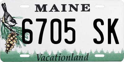 ME license plate 6705SK