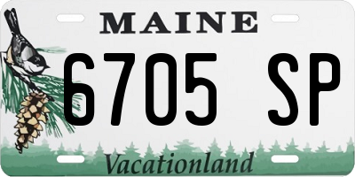ME license plate 6705SP