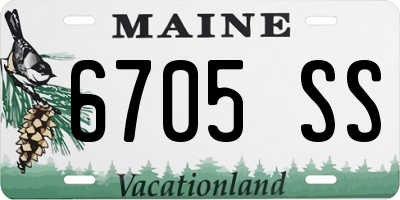 ME license plate 6705SS