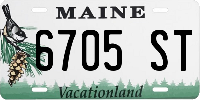 ME license plate 6705ST