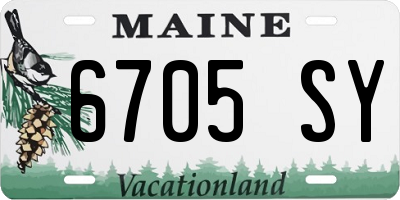 ME license plate 6705SY