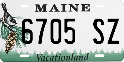 ME license plate 6705SZ