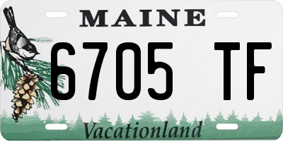 ME license plate 6705TF