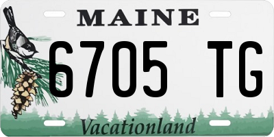ME license plate 6705TG
