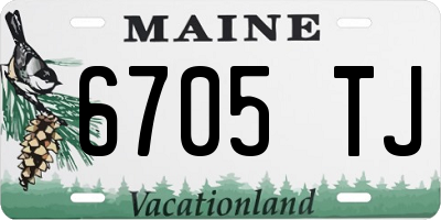 ME license plate 6705TJ