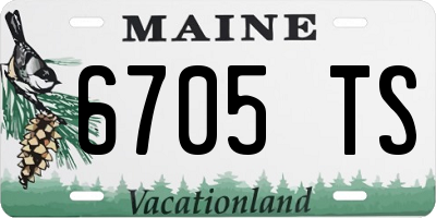 ME license plate 6705TS