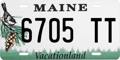 ME license plate 6705TT