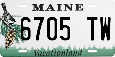 ME license plate 6705TW