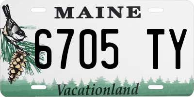 ME license plate 6705TY