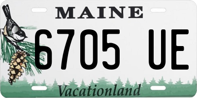 ME license plate 6705UE