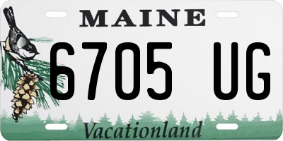 ME license plate 6705UG