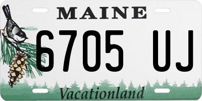 ME license plate 6705UJ
