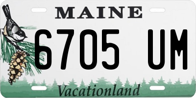 ME license plate 6705UM