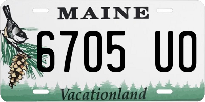 ME license plate 6705UO