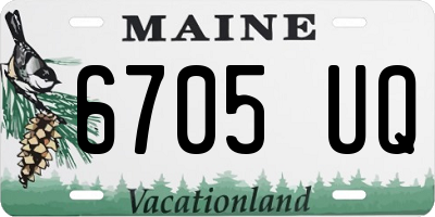 ME license plate 6705UQ