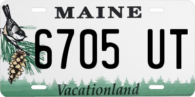 ME license plate 6705UT