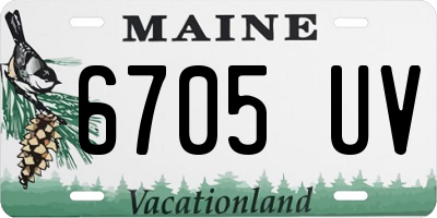 ME license plate 6705UV