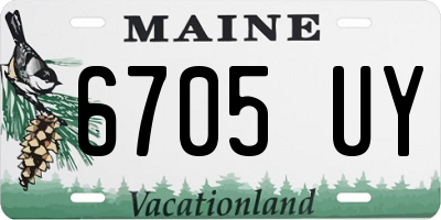 ME license plate 6705UY