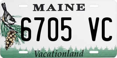 ME license plate 6705VC