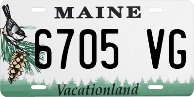 ME license plate 6705VG