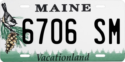 ME license plate 6706SM