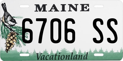 ME license plate 6706SS
