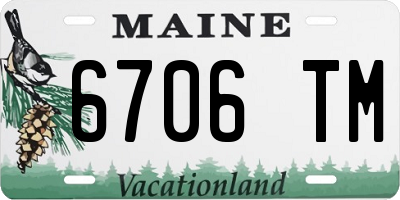 ME license plate 6706TM