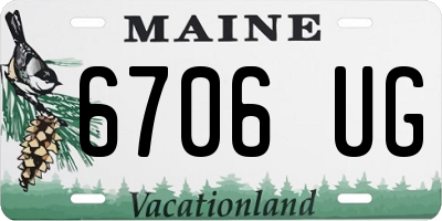 ME license plate 6706UG