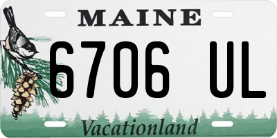 ME license plate 6706UL
