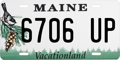 ME license plate 6706UP