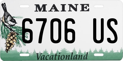 ME license plate 6706US