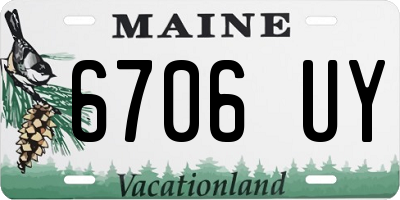ME license plate 6706UY