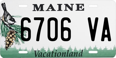 ME license plate 6706VA
