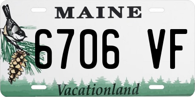 ME license plate 6706VF