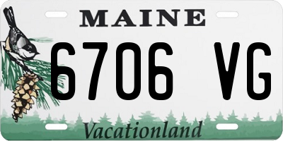 ME license plate 6706VG