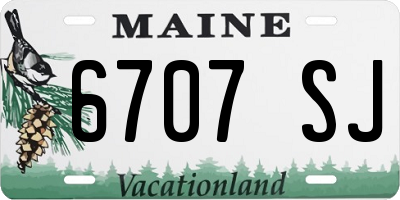 ME license plate 6707SJ