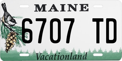 ME license plate 6707TD