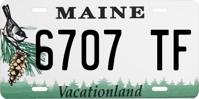 ME license plate 6707TF