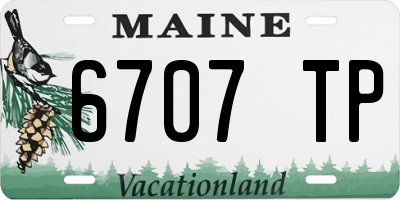 ME license plate 6707TP